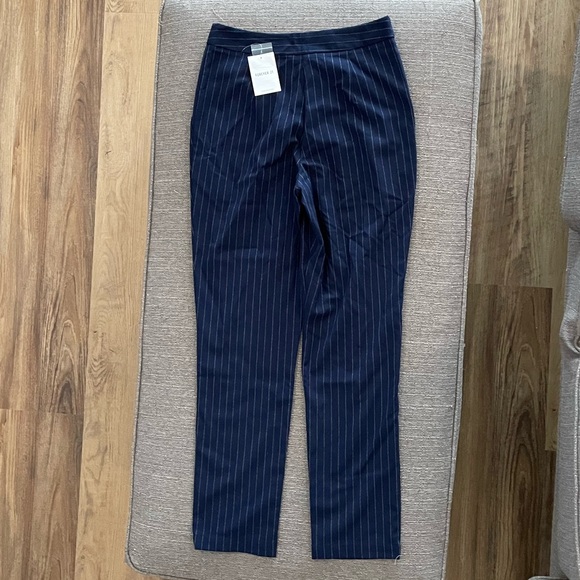 Brand New! Forever 21 Women's White and Navy Striped Trouser Pants. - Picture 2 of 4
